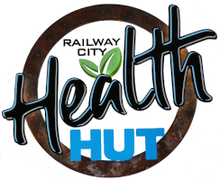 railway city health hut logo